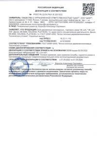 Сертификат соответствия - мансардные окна Velux в Боровске